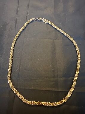 14K Gold Plated Braided Rope Necklace - Women Jewelry